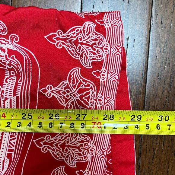 Vintage Mossimo Red Summer Beach Short Sleeve Button Down Shirt Men's Size M - Picture 5 of 7